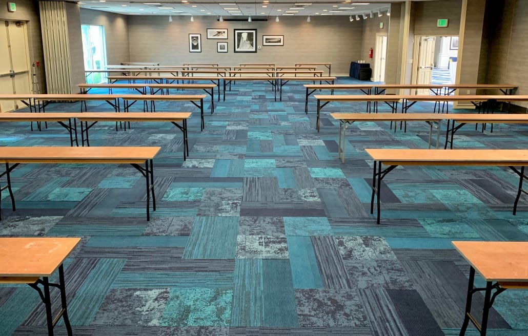 virginia beach events - event space - event planning - venues for conferences & meetings Phase 2 Social Distancing Compliant Meeting Set-up