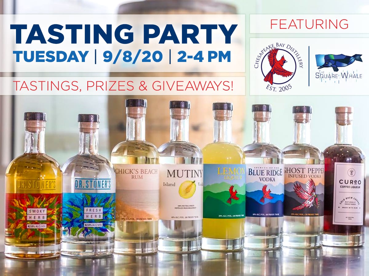 Summer Tasting Series at the Square Whale with Chesapeake Bay Distillery | Virginia Beach Hotel & restaurants