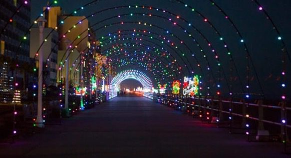Come celebrate the holidays on the beach! We love the holiday season on the Virginia Beach Oceanfront! The Boardwalk is lighting up with The Holiday Lights at the Beach.