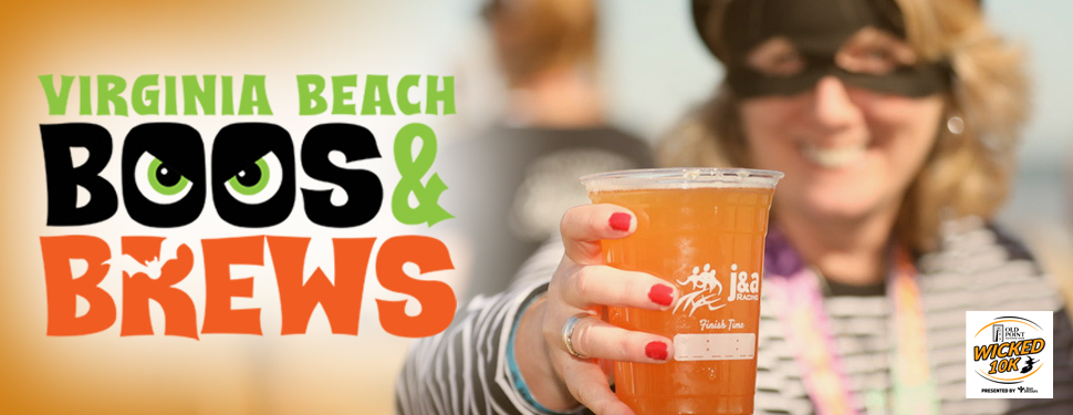 Virginia Beach Boos & Brews is the official after-party for the 2022 Wicked 10k, occurring at the Virginia Beach Oceanfront